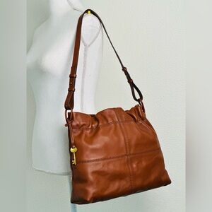 Fossil Gigi Brown Leather Slouchy Hobo Bag